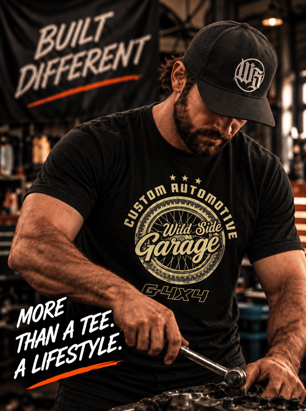 Wild Side Garage Built Heavyweight Tee - Wild Side HQ