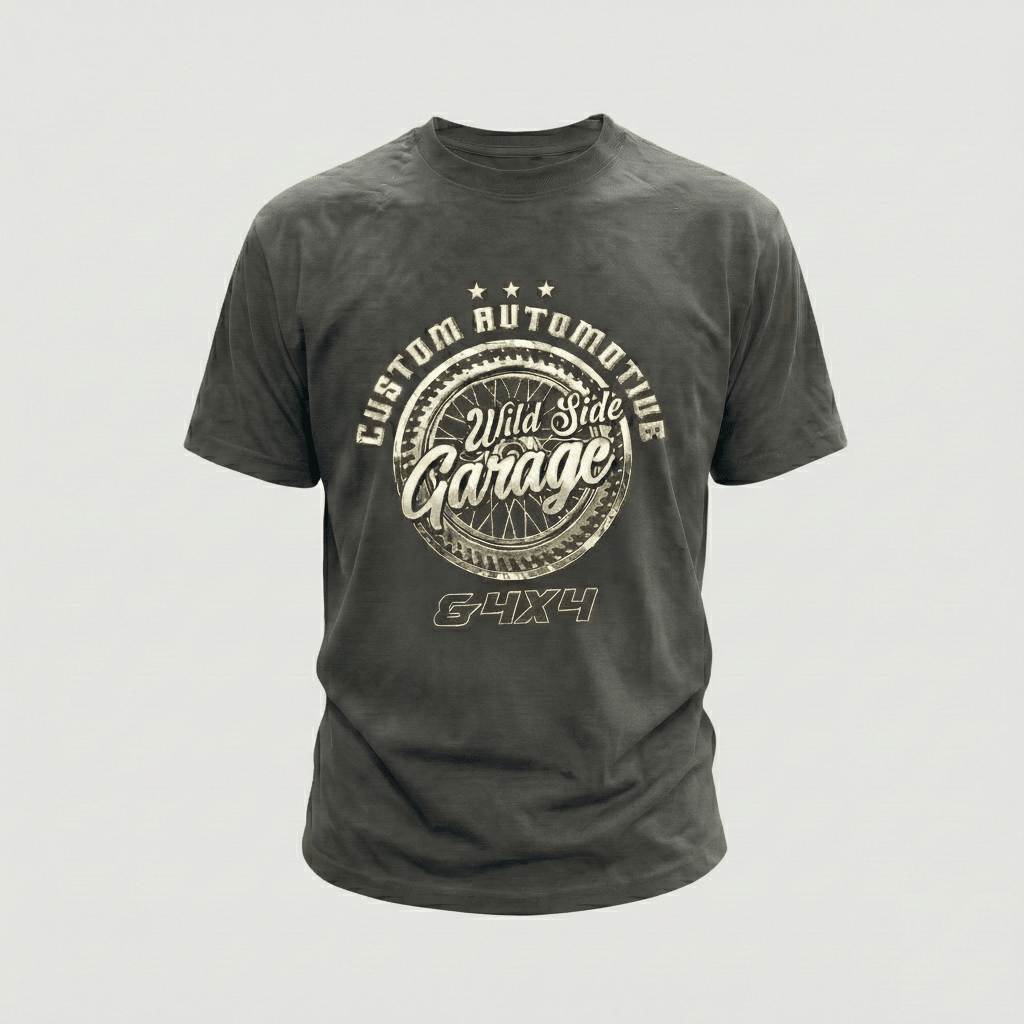 Wild Side Garage G4X4 T-Shirt Slate Grey - Off-Road Mechanic Shirt